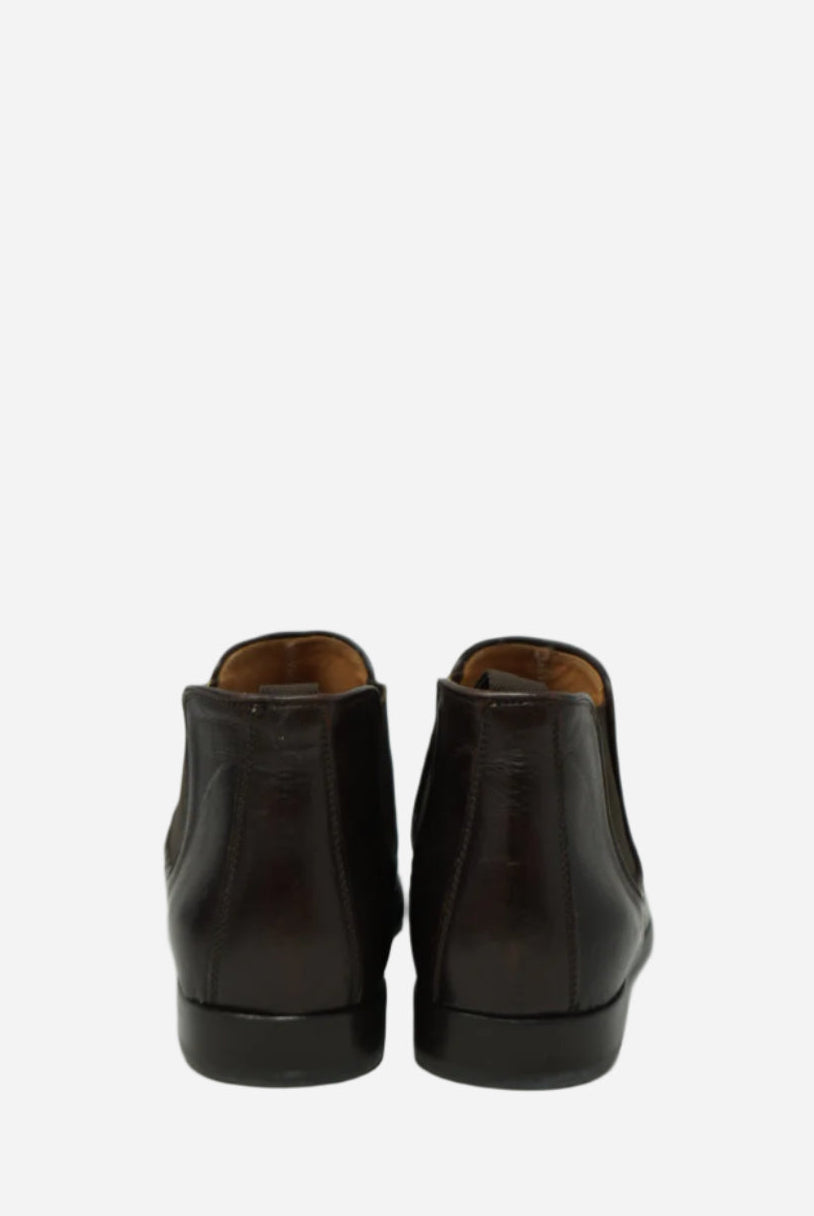 Heschung Brown Leather Ankle Boots Size 36