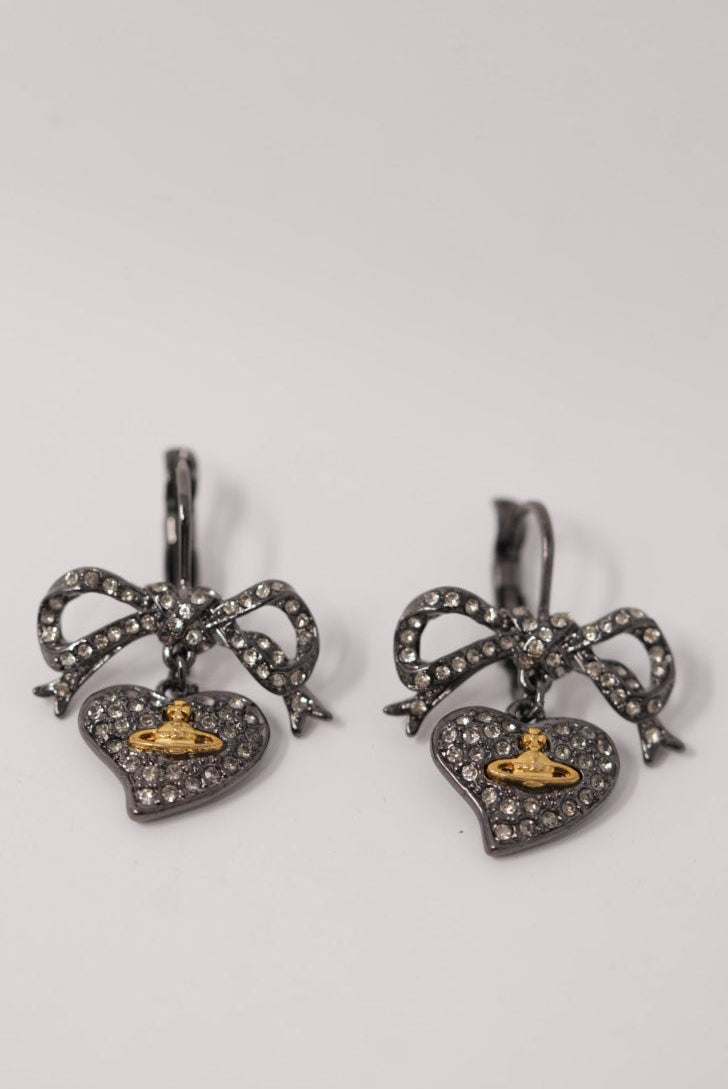 Vivienne Westwood  Rhinestone Heart Earrings