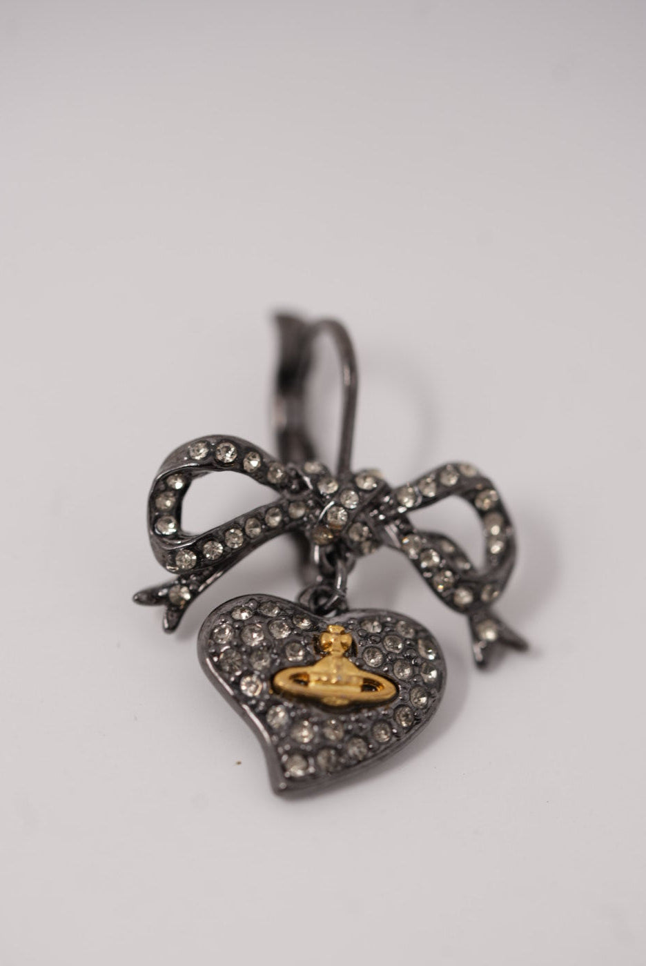 Vivienne Westwood  Rhinestone Heart Earrings