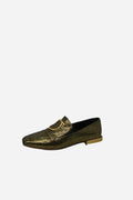 Salvatore Ferragamo Gold Leather Loafer Size 35