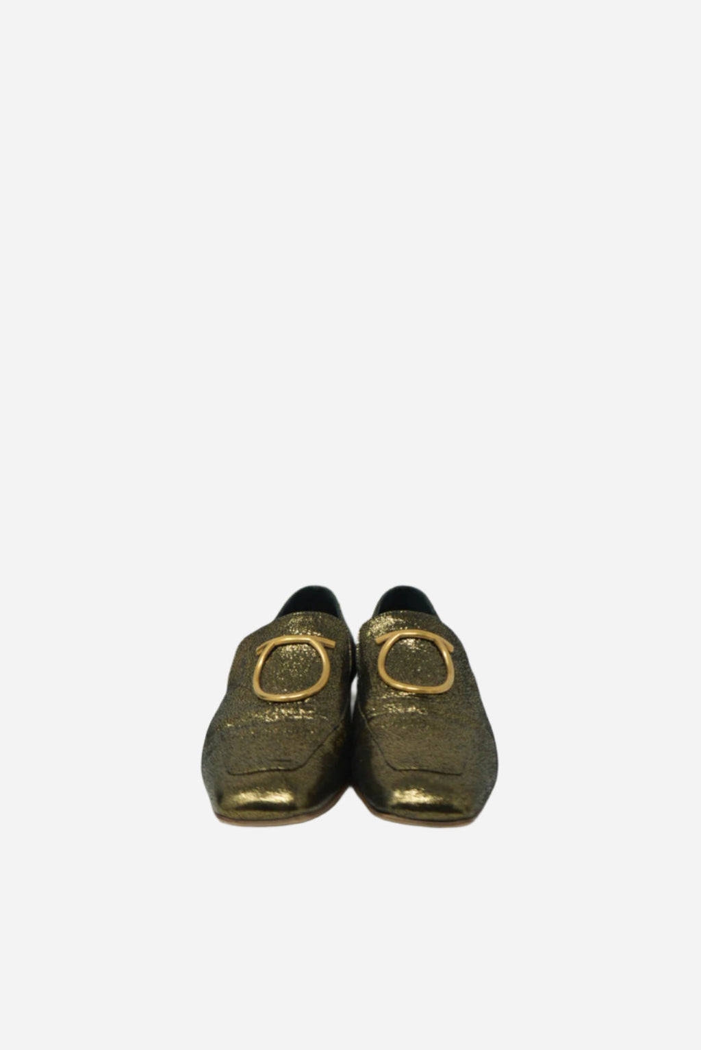 Salvatore Ferragamo Gold Leather Loafer Size 35