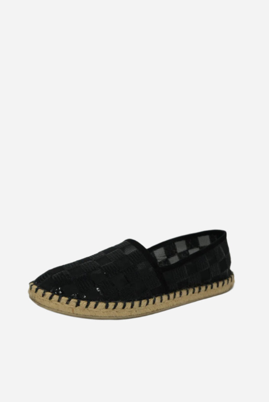 Louis Vuitton  Black Glitter Espadrilles Size 35.5