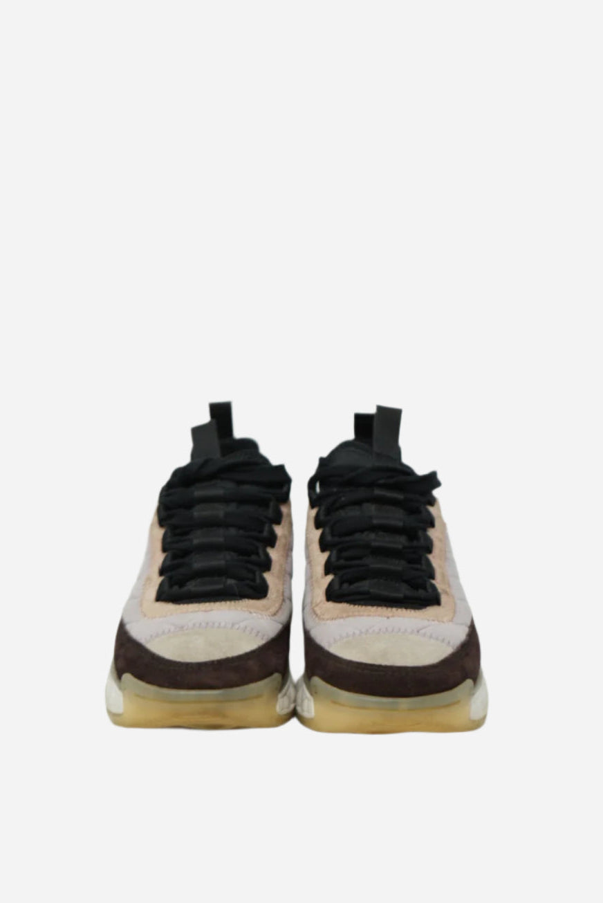 Pre-Owned Chanel Suede Leather Sneakers Size 35.5