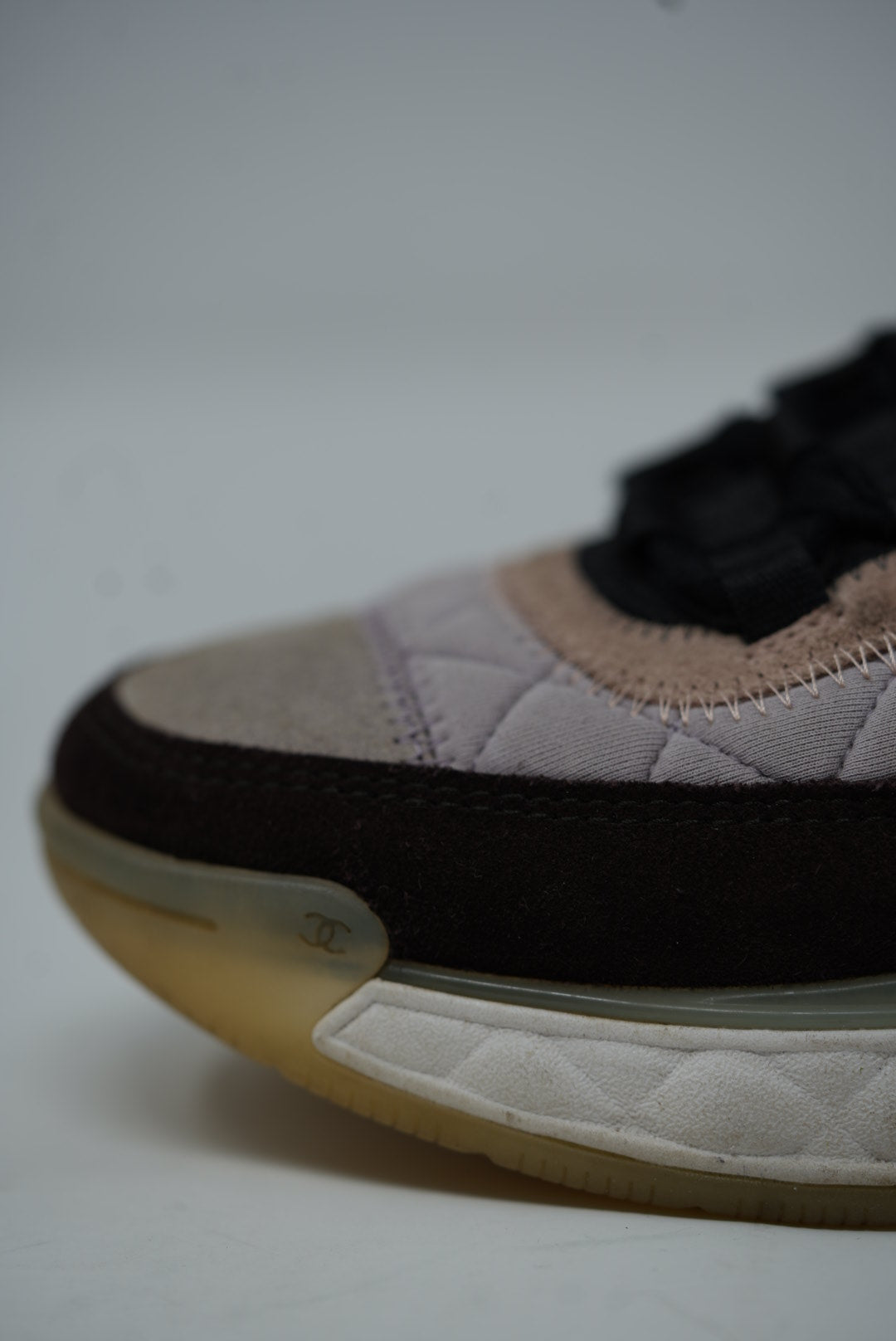 Pre-Owned Chanel Suede Leather Sneakers Size 35.5