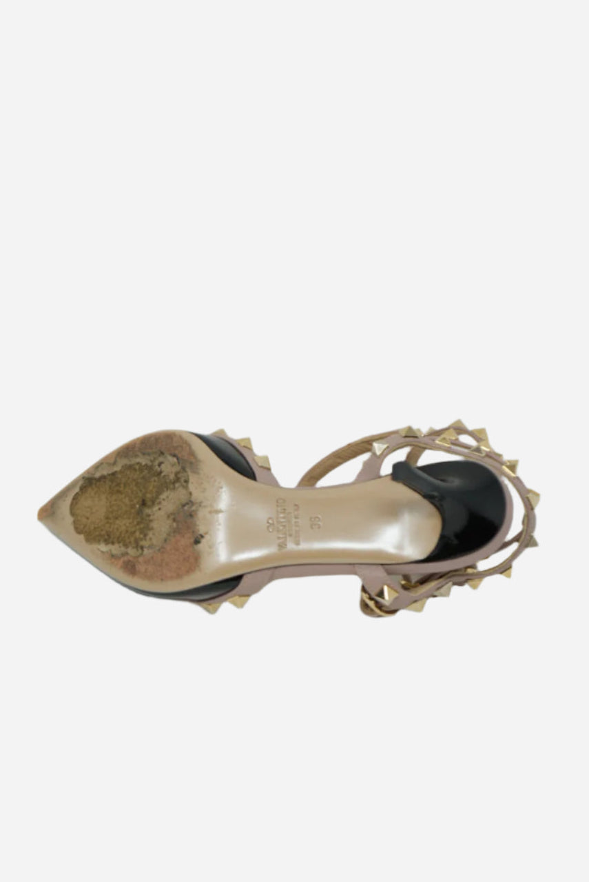 Valentino Leather Rockstud Heels Size 36