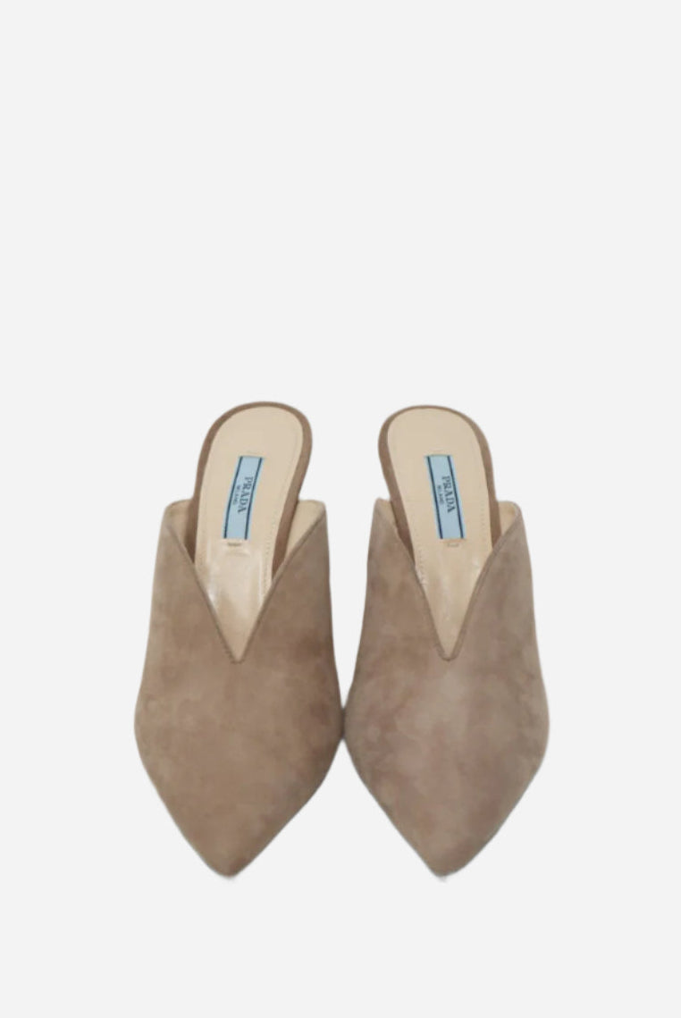 Prada Beige Suede Pumps Size 36