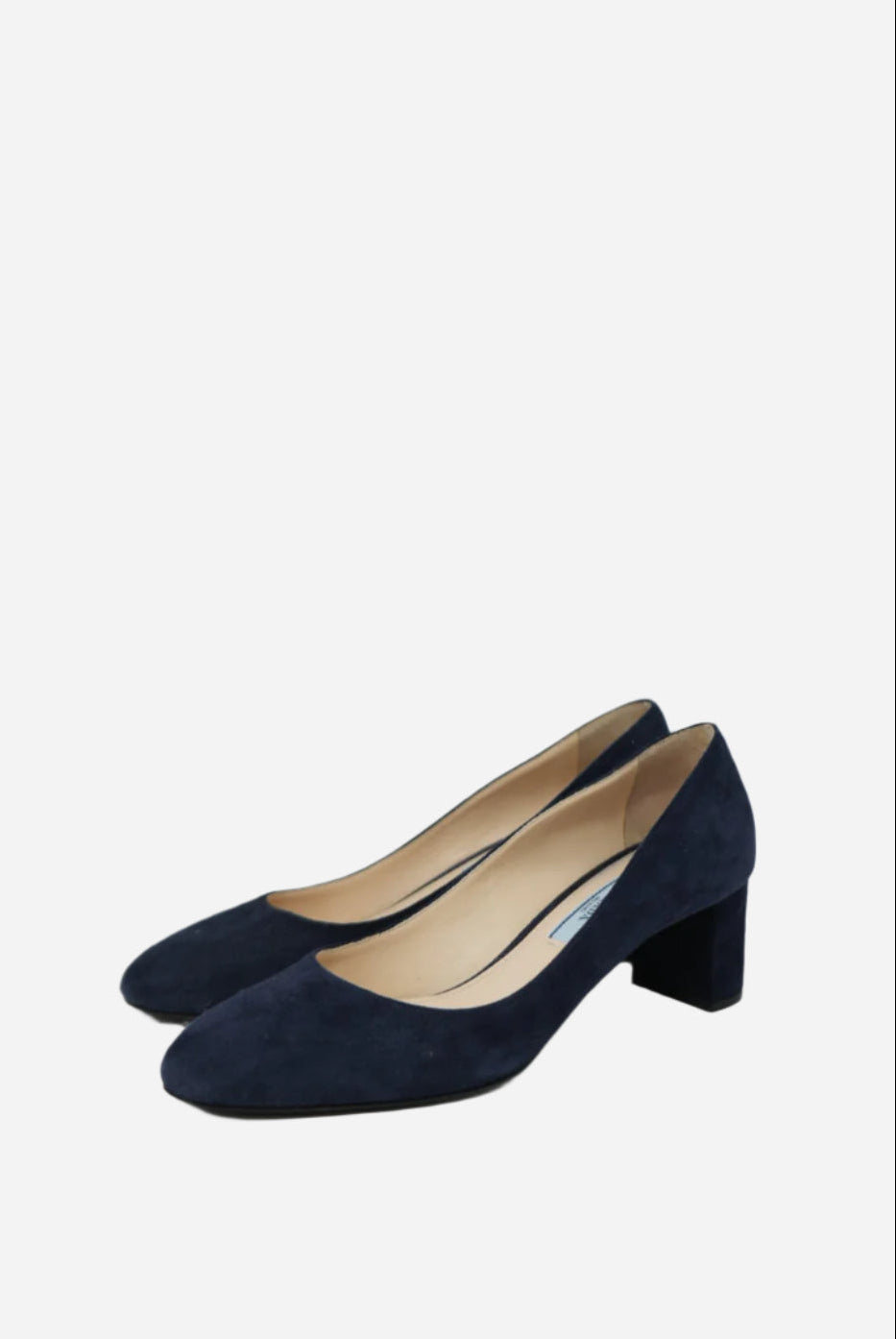 Prada Navy Blue Velvet Heels Size 35.5