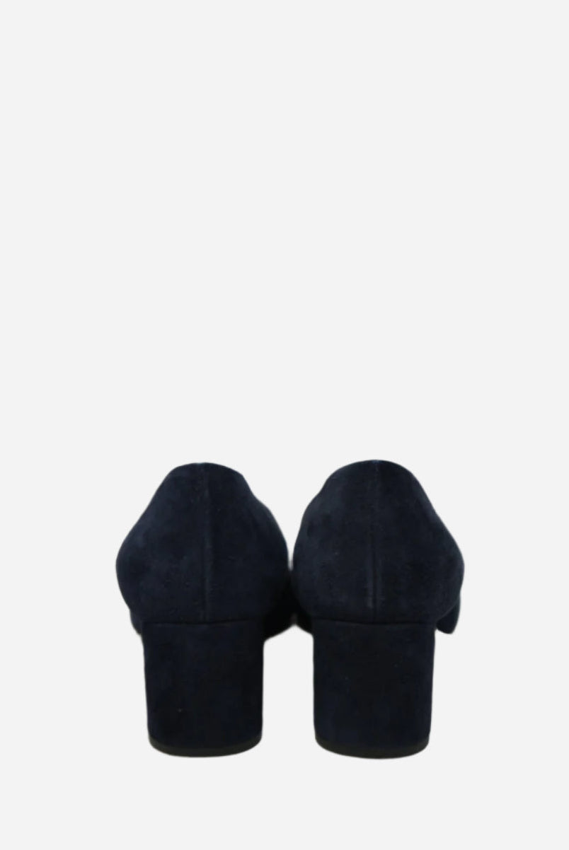 Prada Navy Blue Velvet Heels Size 35.5