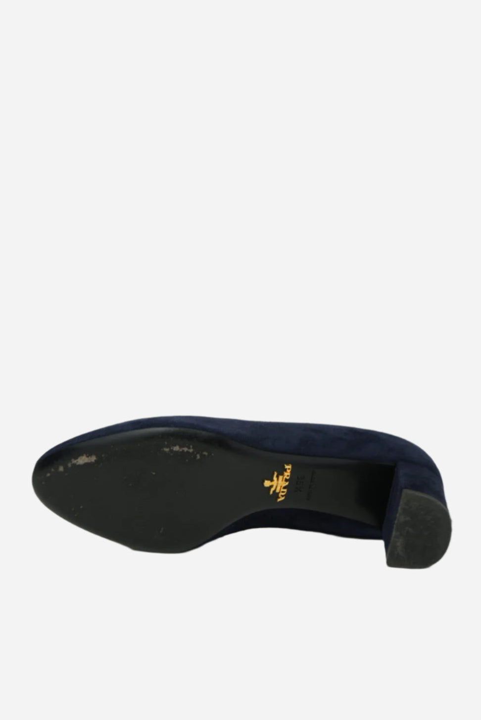 Prada Navy Blue Velvet Heels Size 35.5