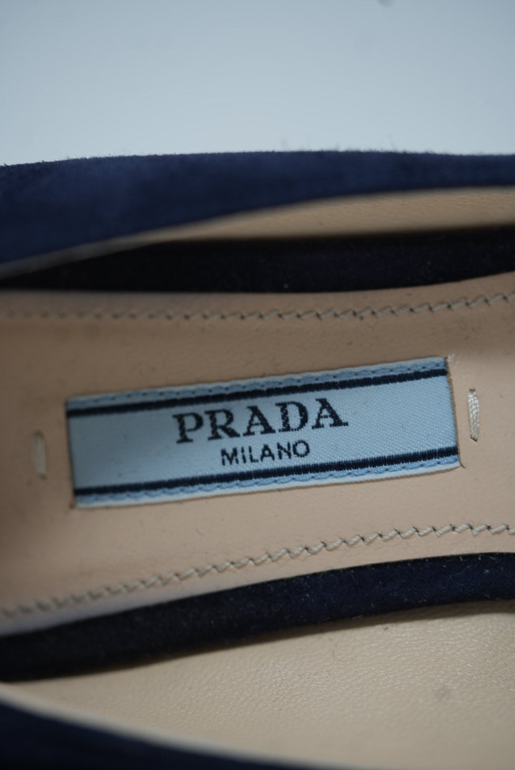 Prada Navy Blue Velvet Heels Size 35.5