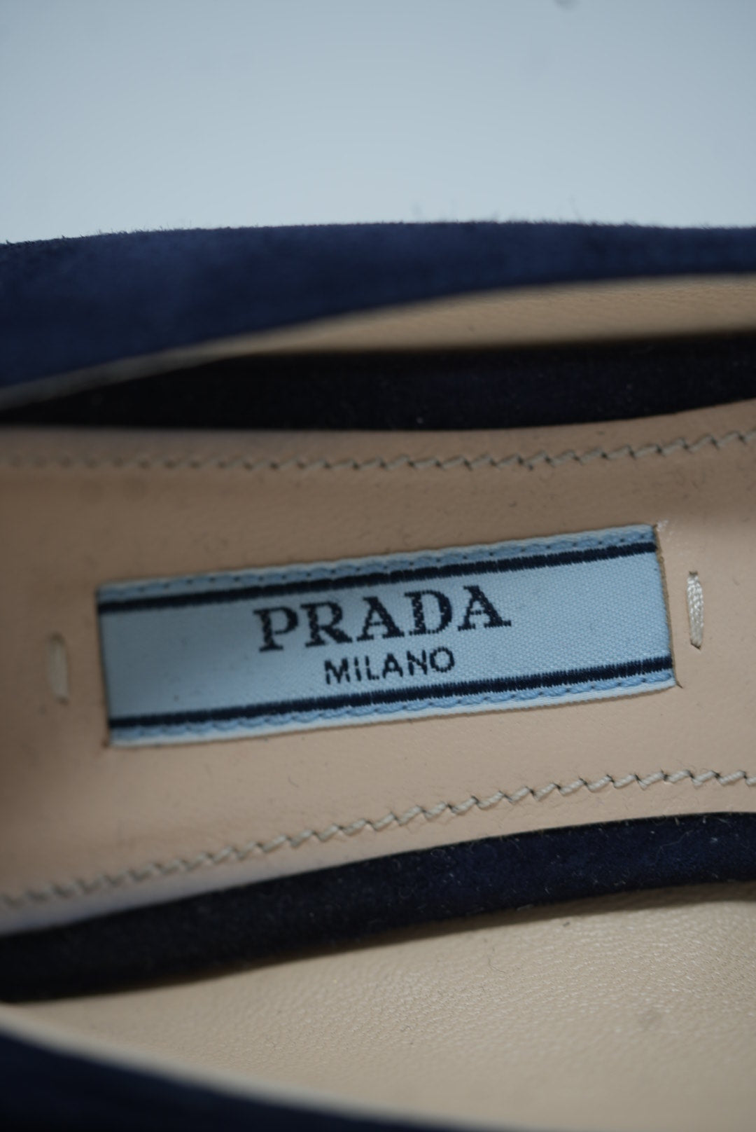 Prada Navy Blue Velvet Heels Size 35.5