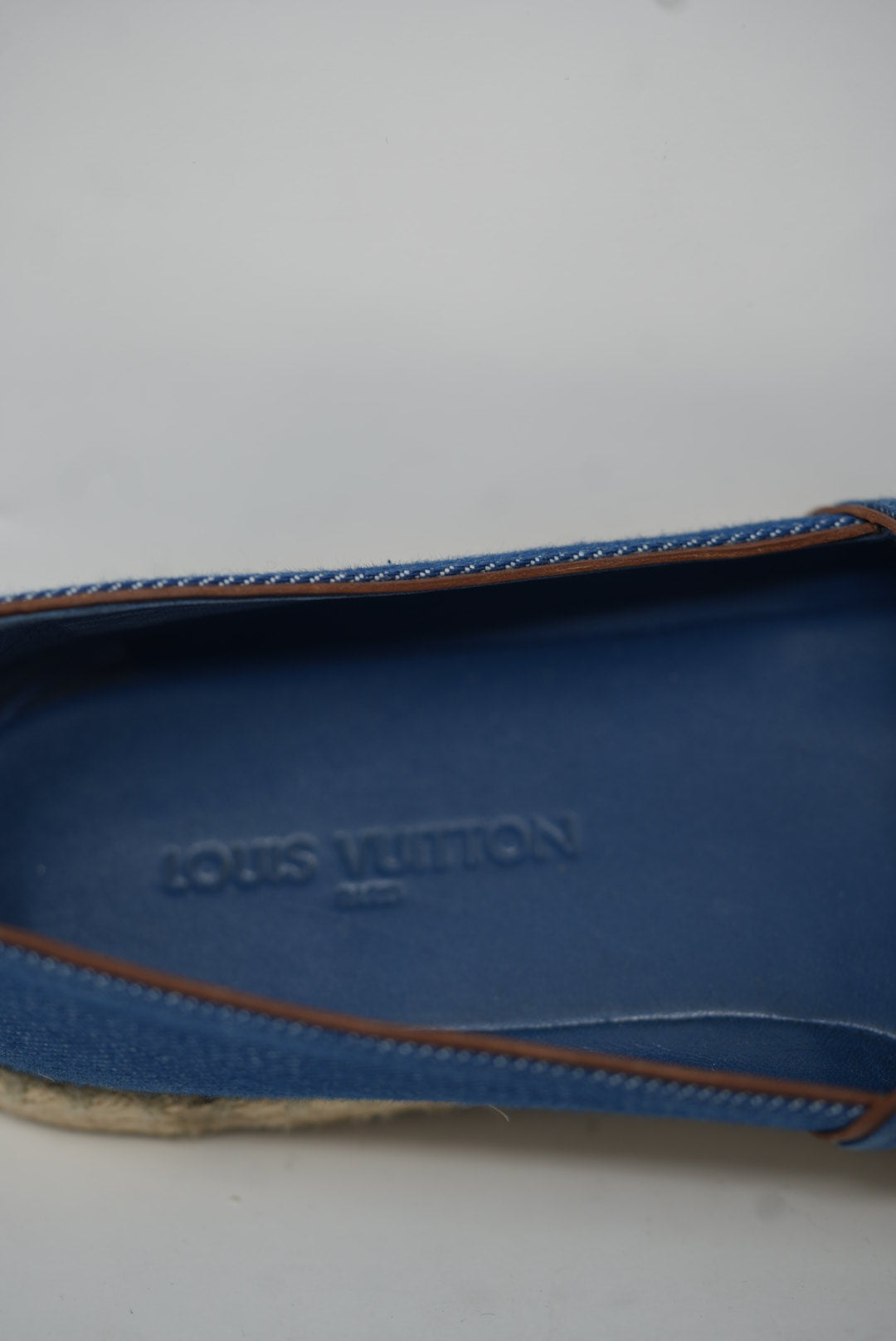 Louis Vuitton Blue Denim De Voyage Flats Size 36.5