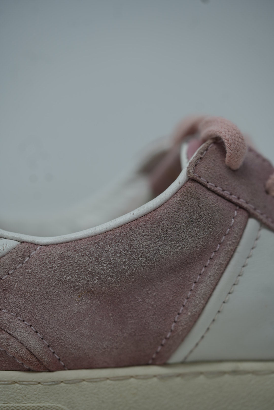 Valentino Pink/White Leather Suede Sneakers Size 35