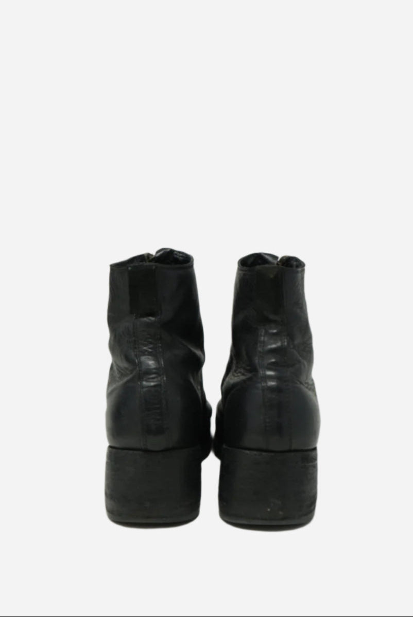 Guidi Black Leather PL1 Ankle Boots Size 36