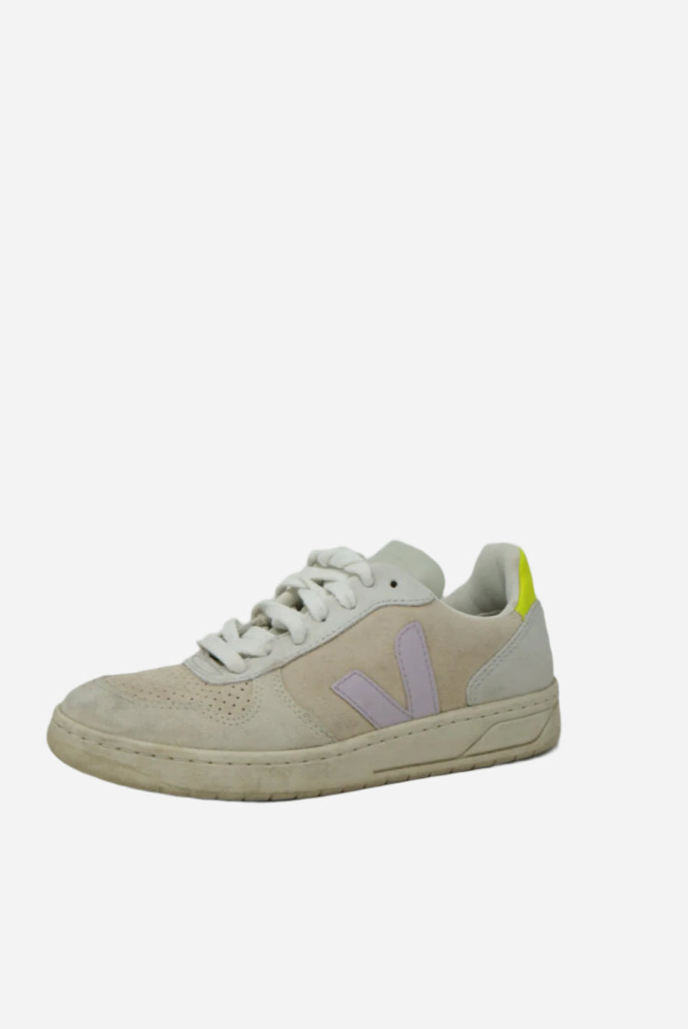 Veja White Suede Leather Sneakers
