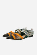 Fendi FF Multicolor Ballet Flats Slingback Size 35.5