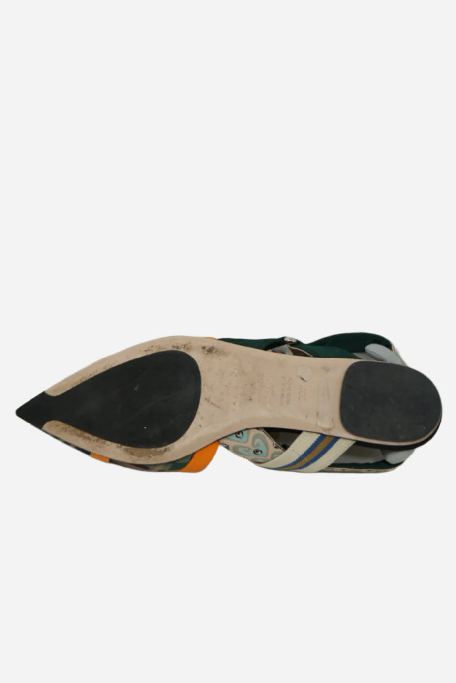 Fendi FF Multicolor Ballet Flats Slingback Size 35.5