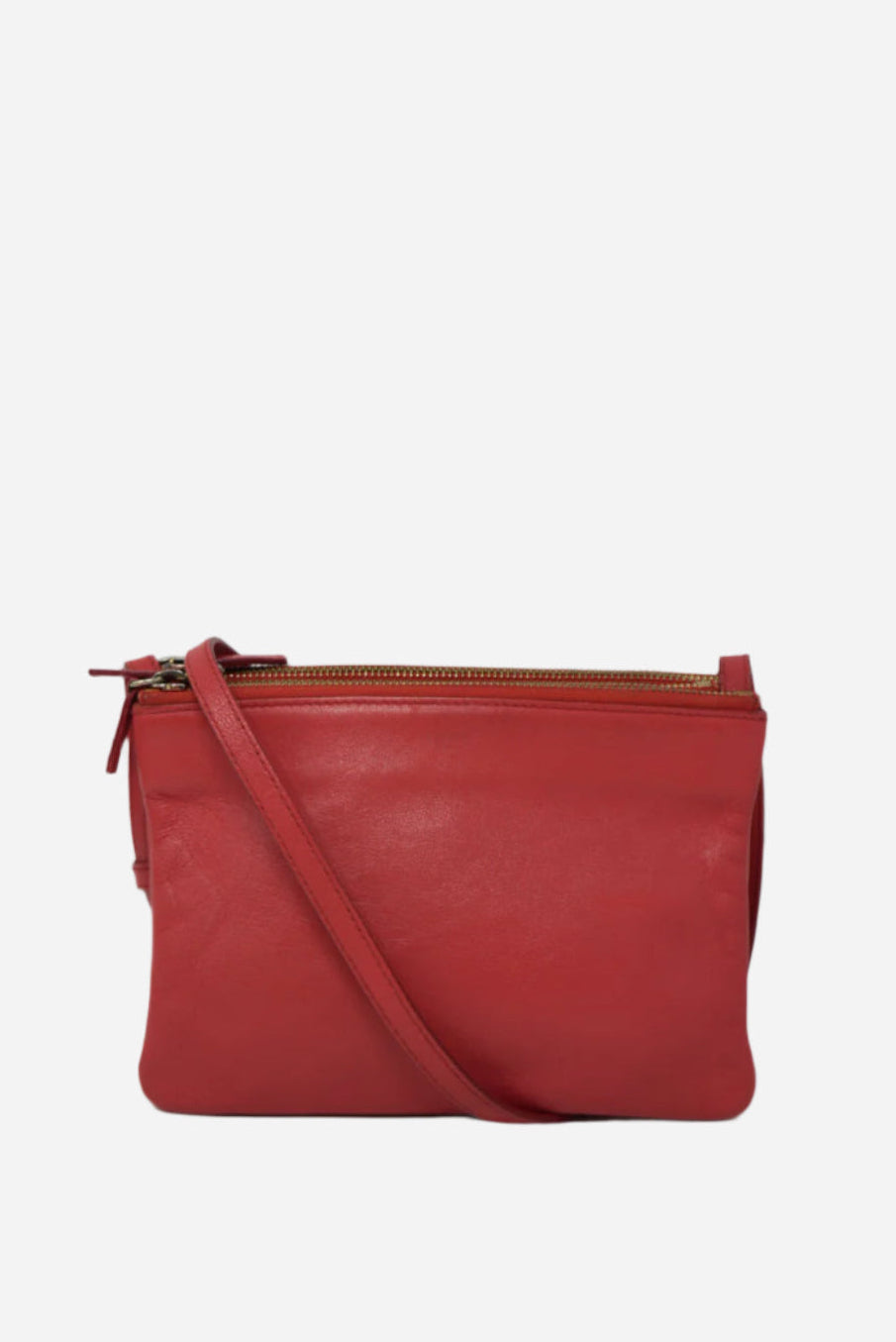 Celine Red Trio Leather Crossbody Color Refurnished