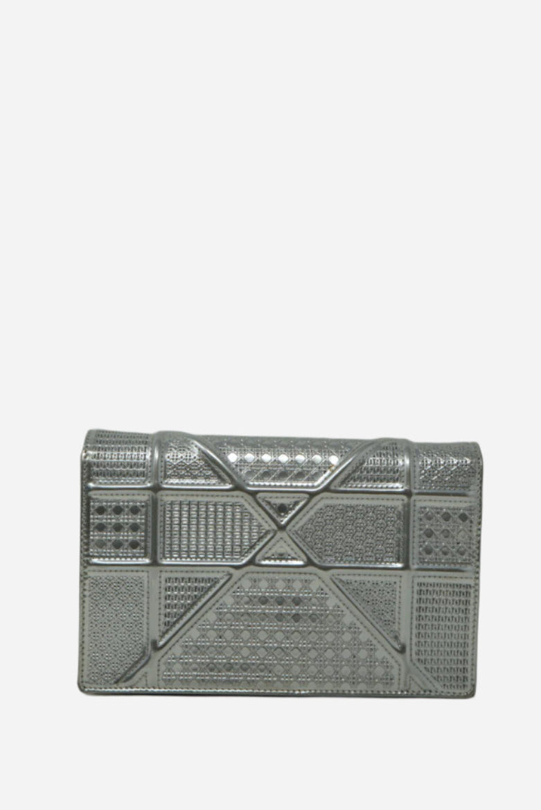 Dior 2017 Metallic Diorama Wallet on Chain