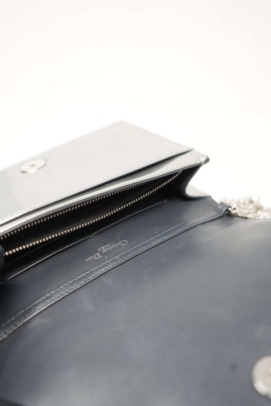 Dior 2017 Metallic Diorama Wallet on Chain