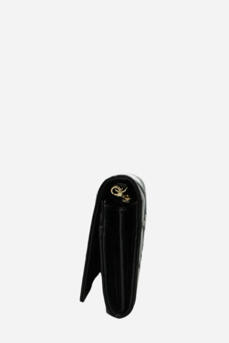 Dior 2015 Black Patent Diorama Chain Pouch