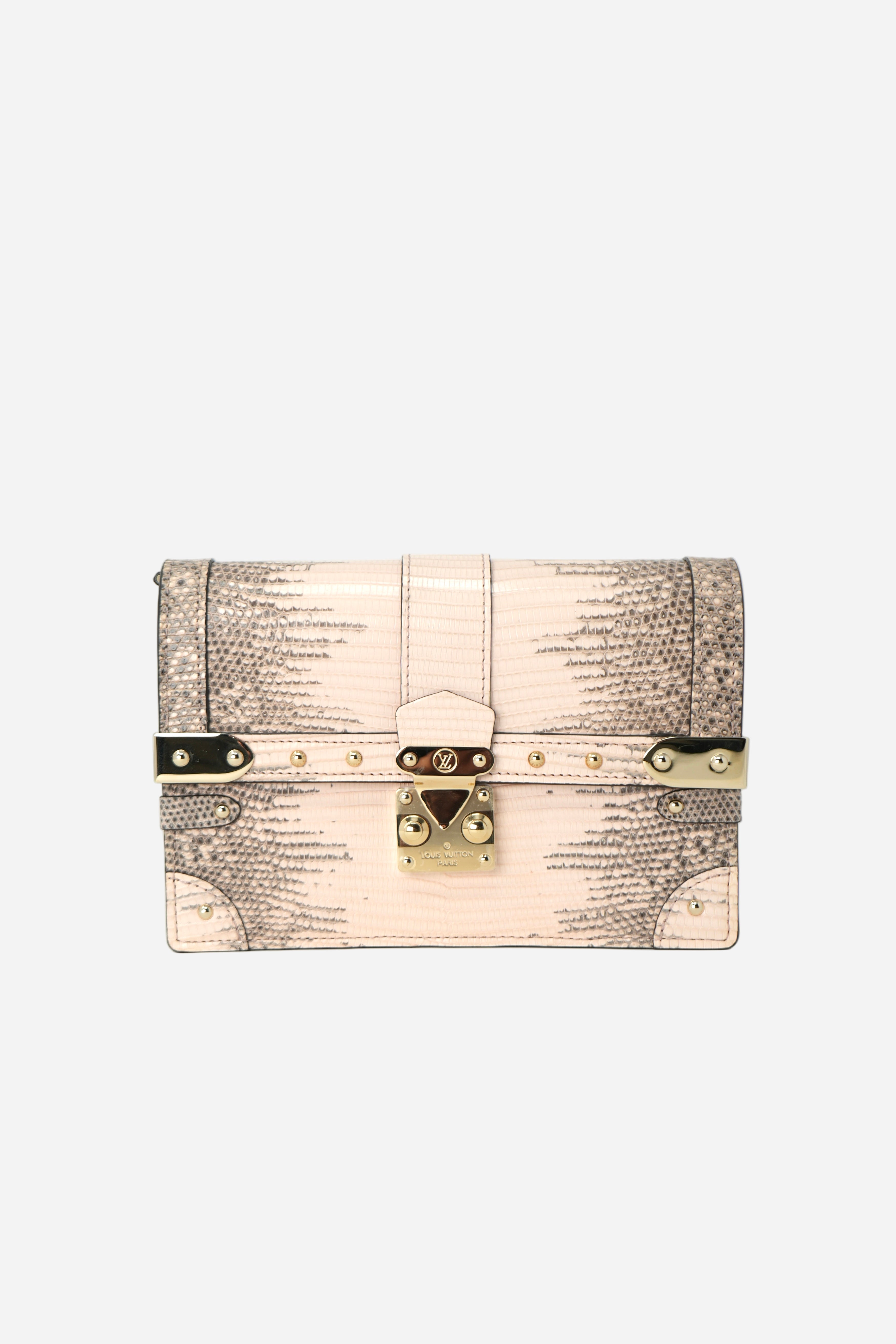 Louis Vuitton Lizard Petite Malle Trunk Chain Wallet