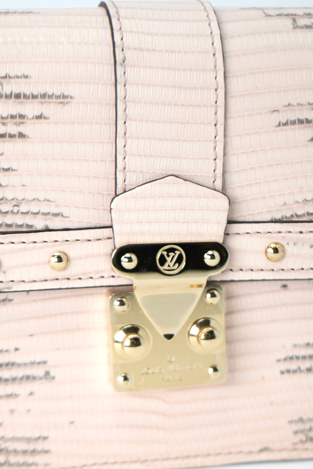 Louis Vuitton Lizard Petite Malle Trunk Chain Wallet