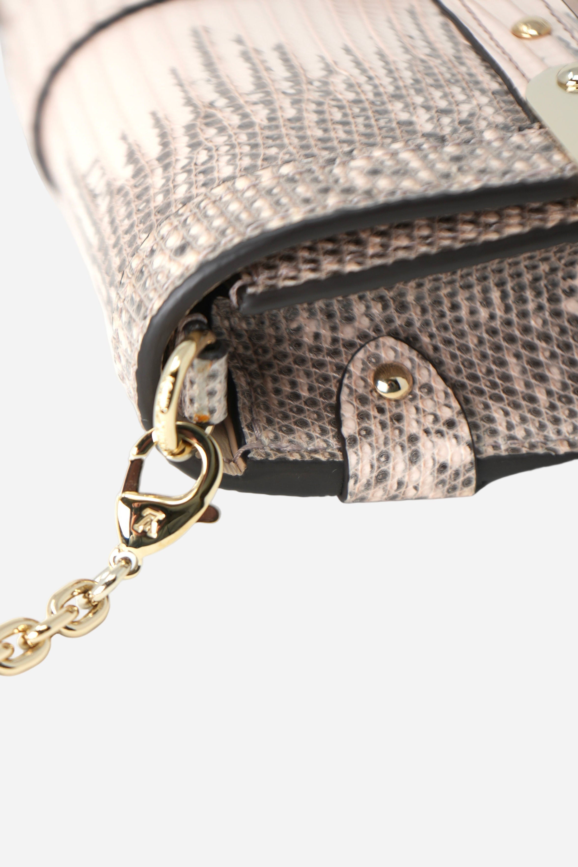 Louis Vuitton Lizard Petite Malle Trunk Chain Wallet