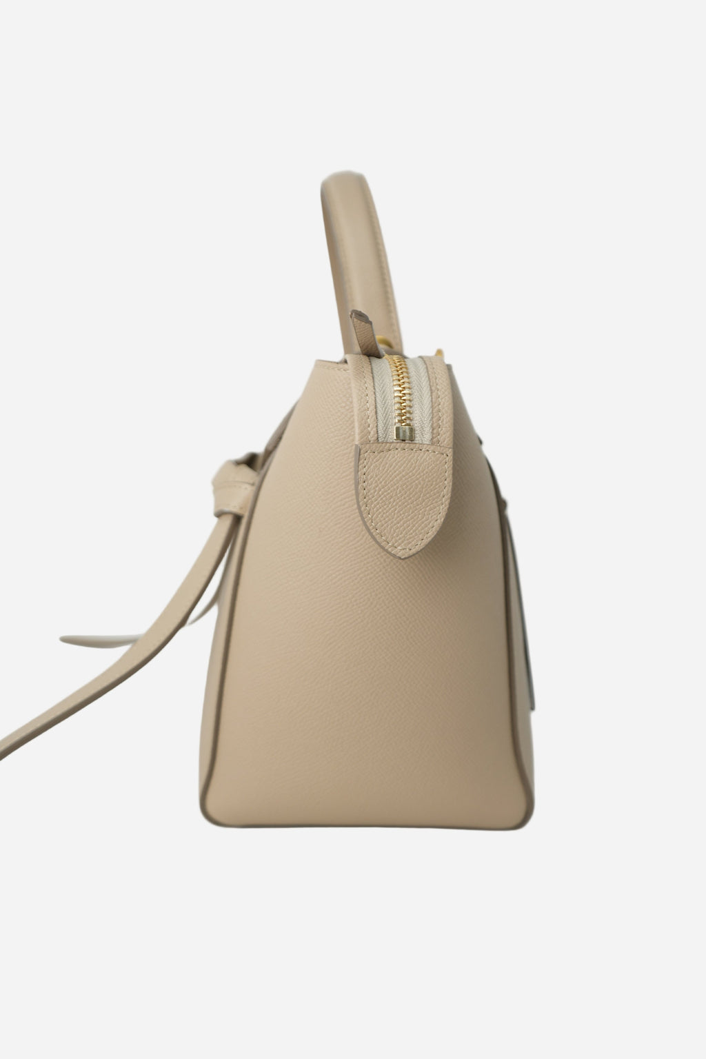Celine 2019 Light Taupe Grained Calfskin Micro Belt Bag