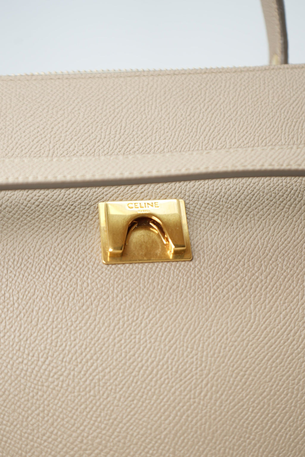 Celine 2019 Light Taupe Grained Calfskin Micro Belt Bag