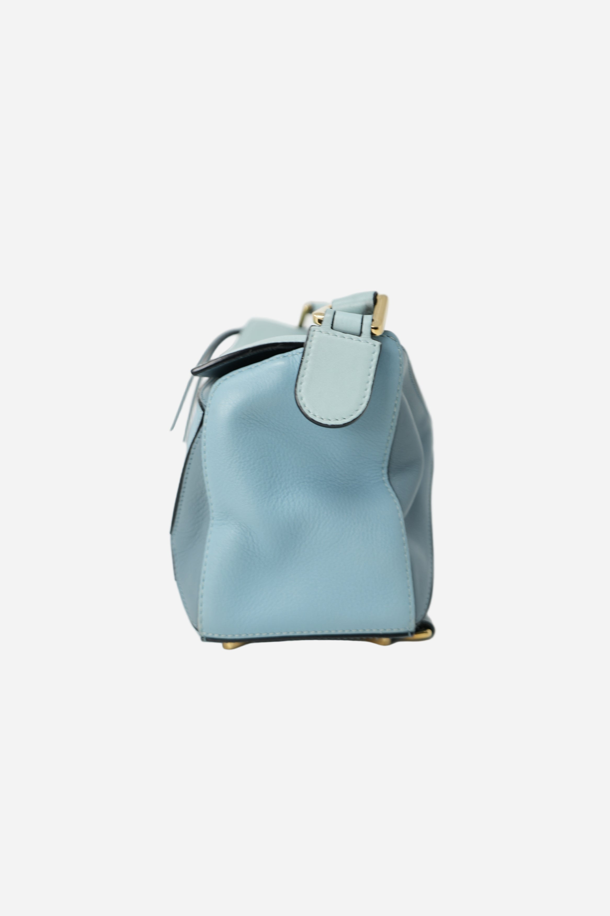 Loewe 2016 Blue Calfskin Leather Small Puzzle Bag