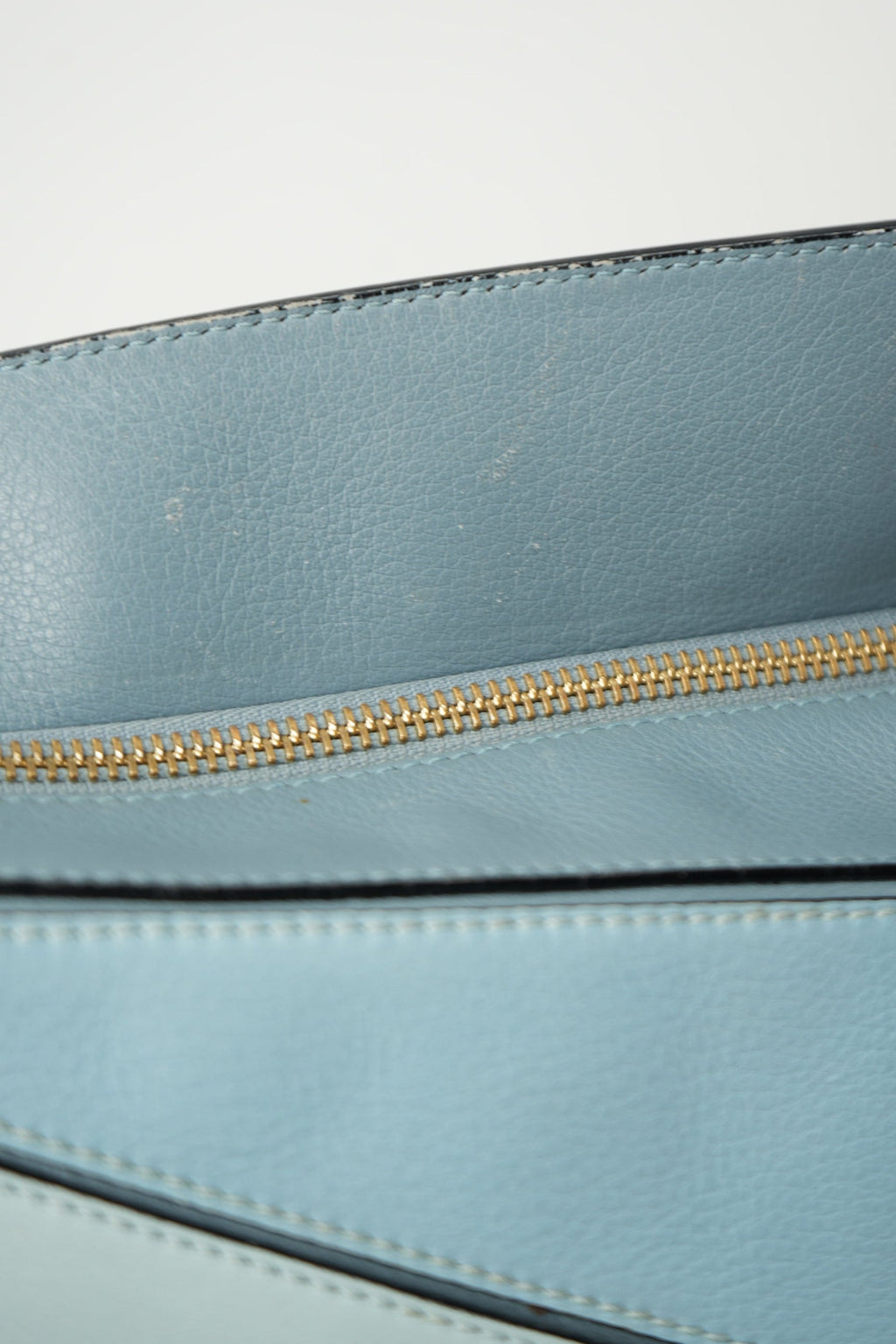 Loewe 2016 Blue Calfskin Leather Small Puzzle Bag