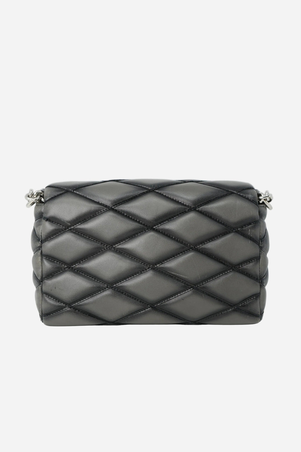 Louis Vuitton 2015 Grey Lambskin Malletage Shoulder Bag