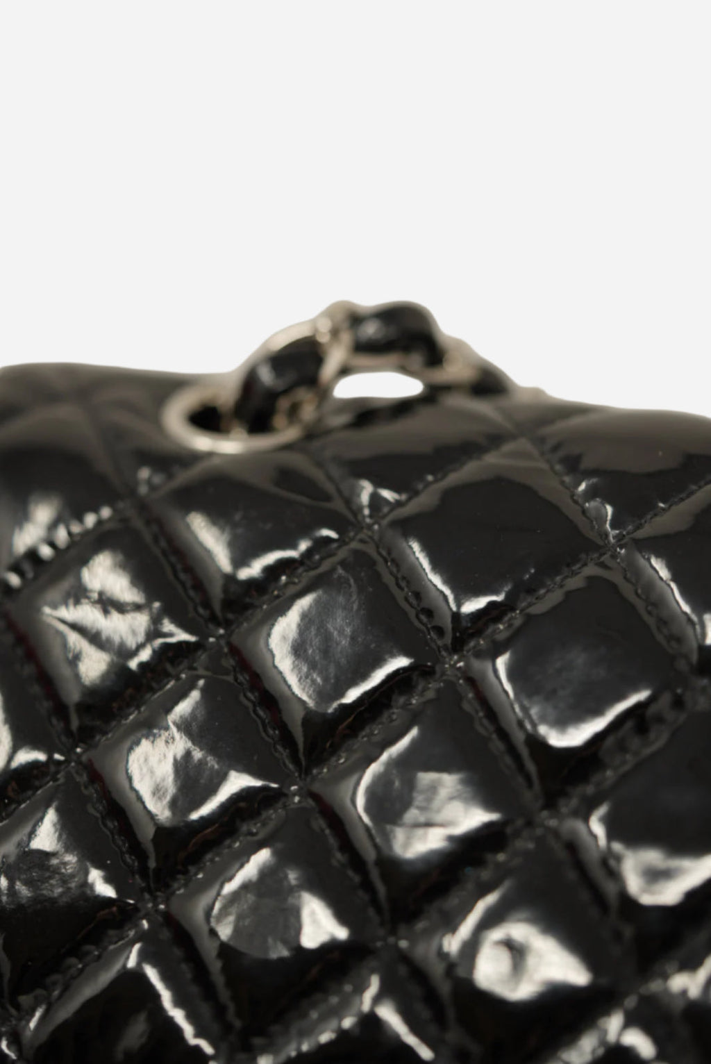Pre-Owned Chanel Black Medium Patent Classic Double Flap Bag