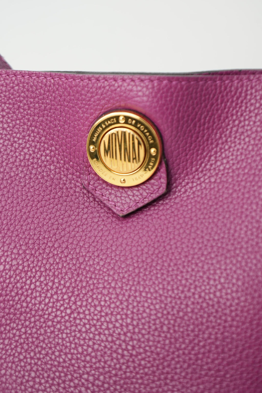 Moynat Purple Grained Calfskin Rubis Bucket Bag