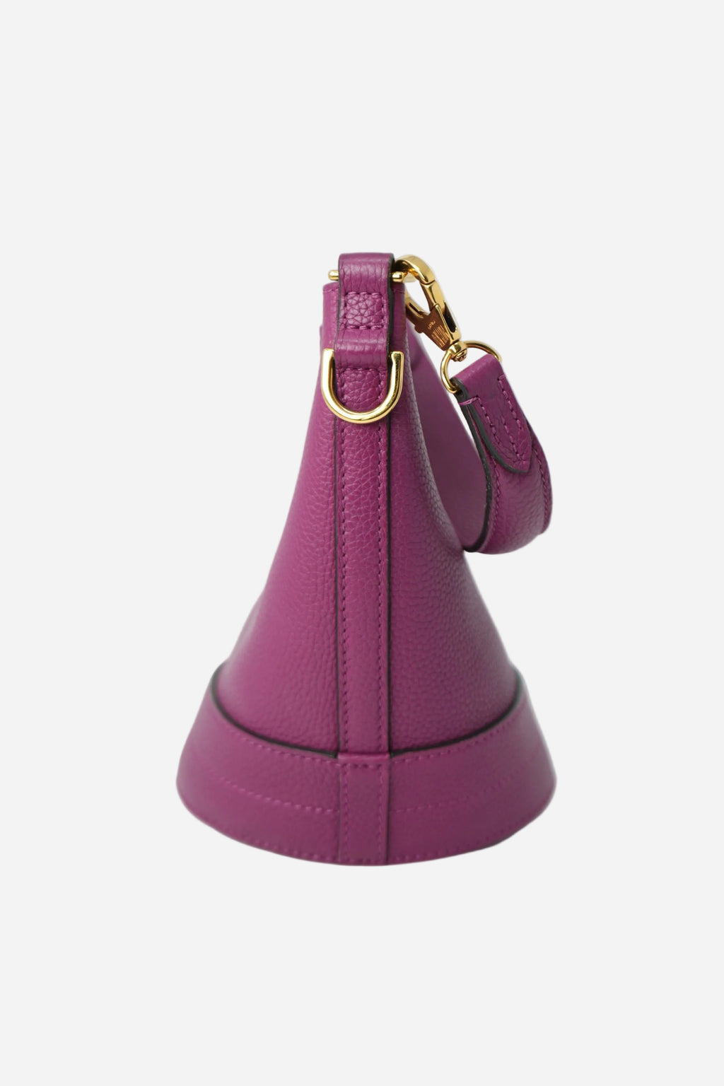 Moynat Purple Grained Calfskin Rubis Bucket Bag