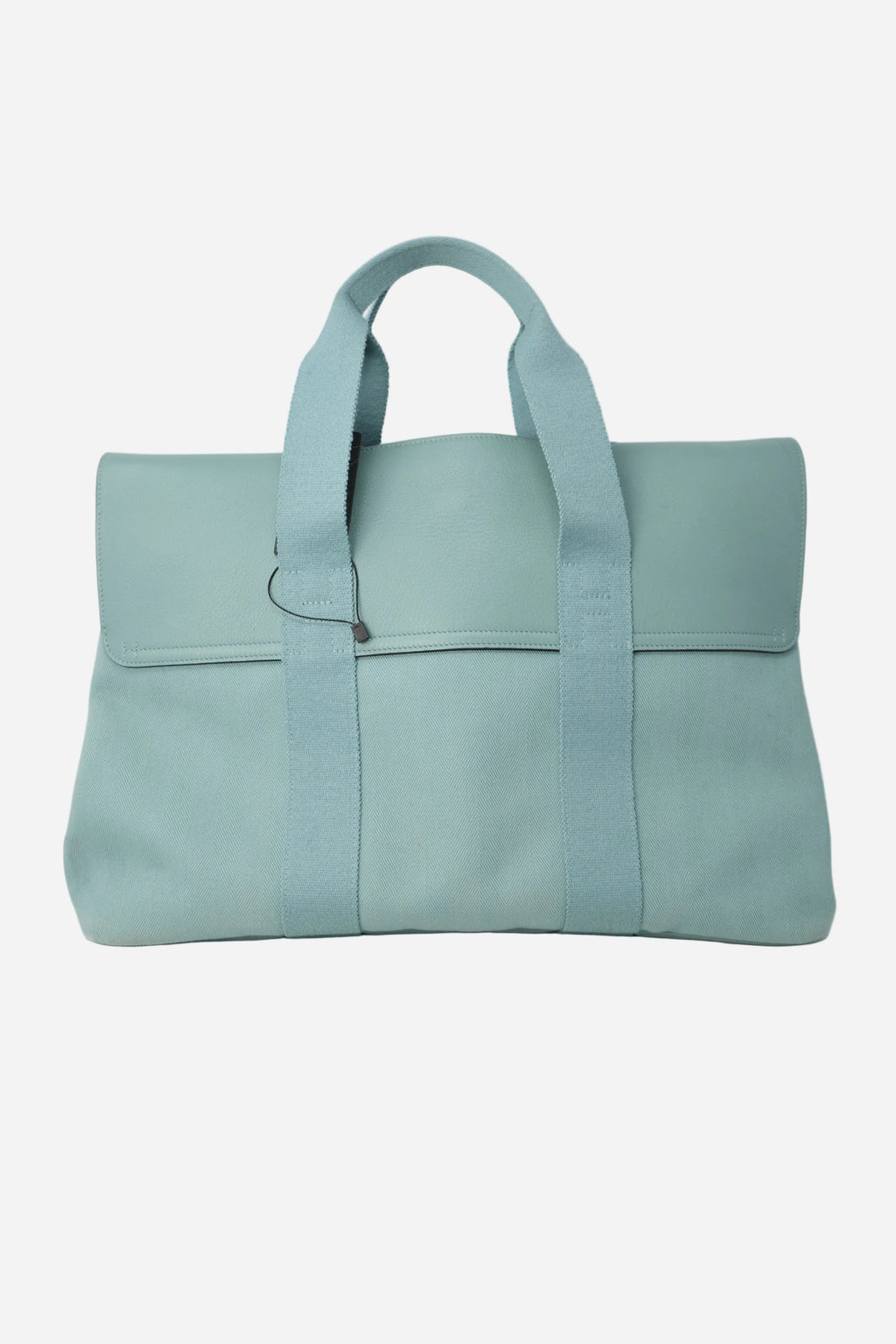 Hermes 2009 Blue Valparaiso Canvas/Leather Tote Bag