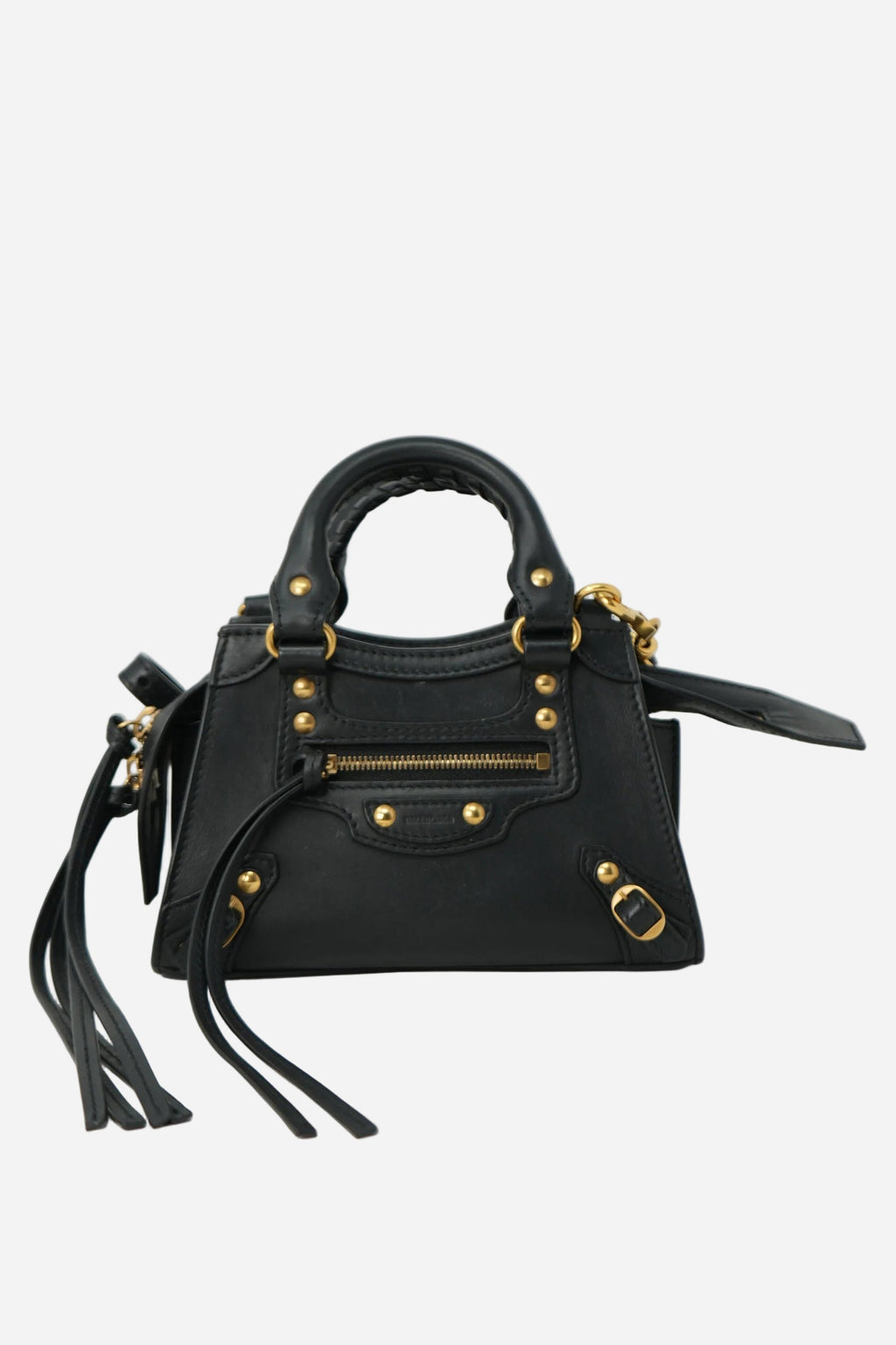 Balenciaga Black Calfskin Leather Mini Neo Classic City Crossbody Bag