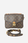 Louis Vuitton 2015 Brown Monogram Canvas Pochette Métis Top Handle Crossbody Bag