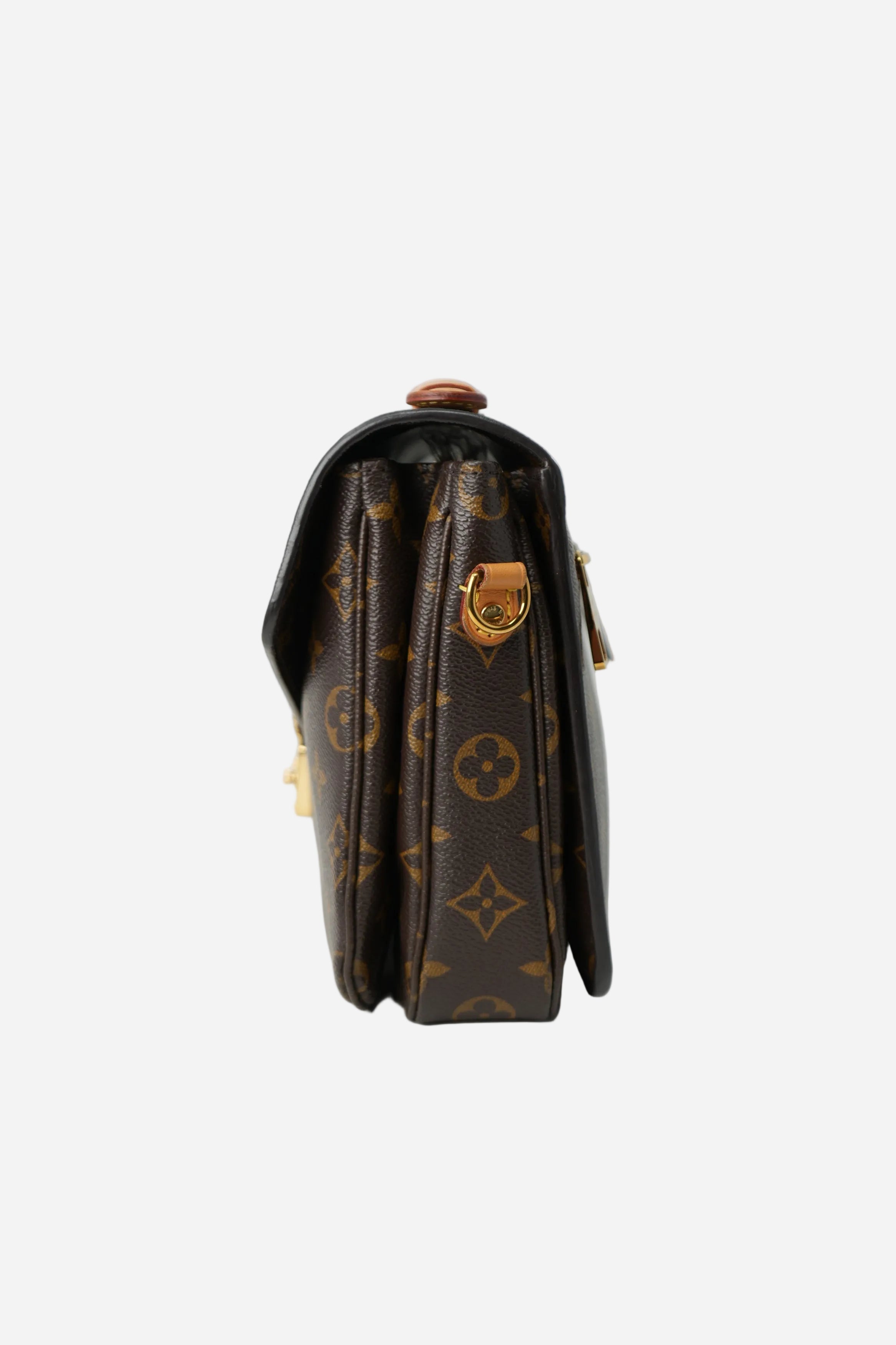 Louis Vuitton 2015 Brown Monogram Canvas Pochette Métis Top Handle Crossbody Bag