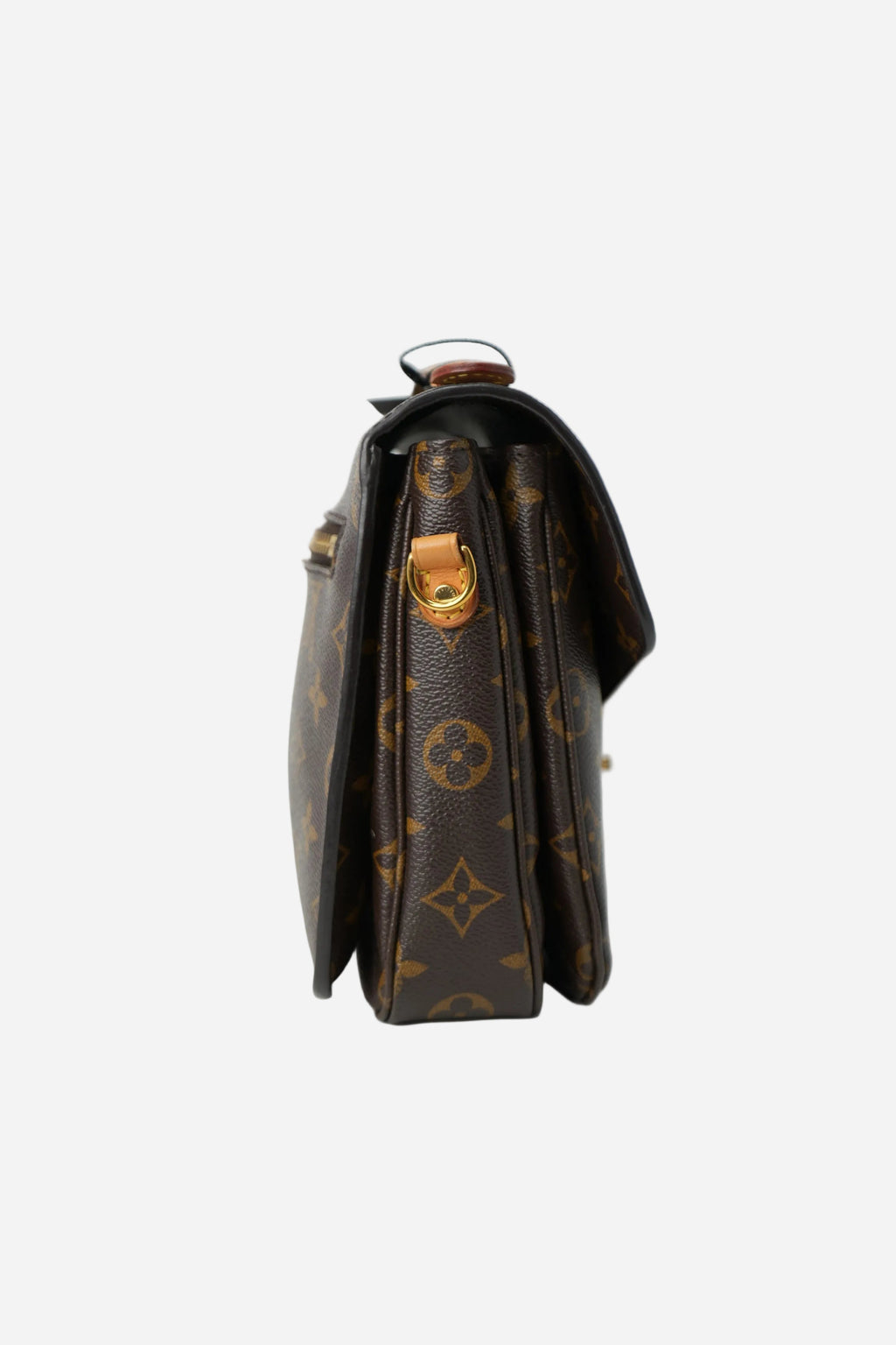 Louis Vuitton 2015 Brown Monogram Canvas Pochette Métis Top Handle Crossbody Bag