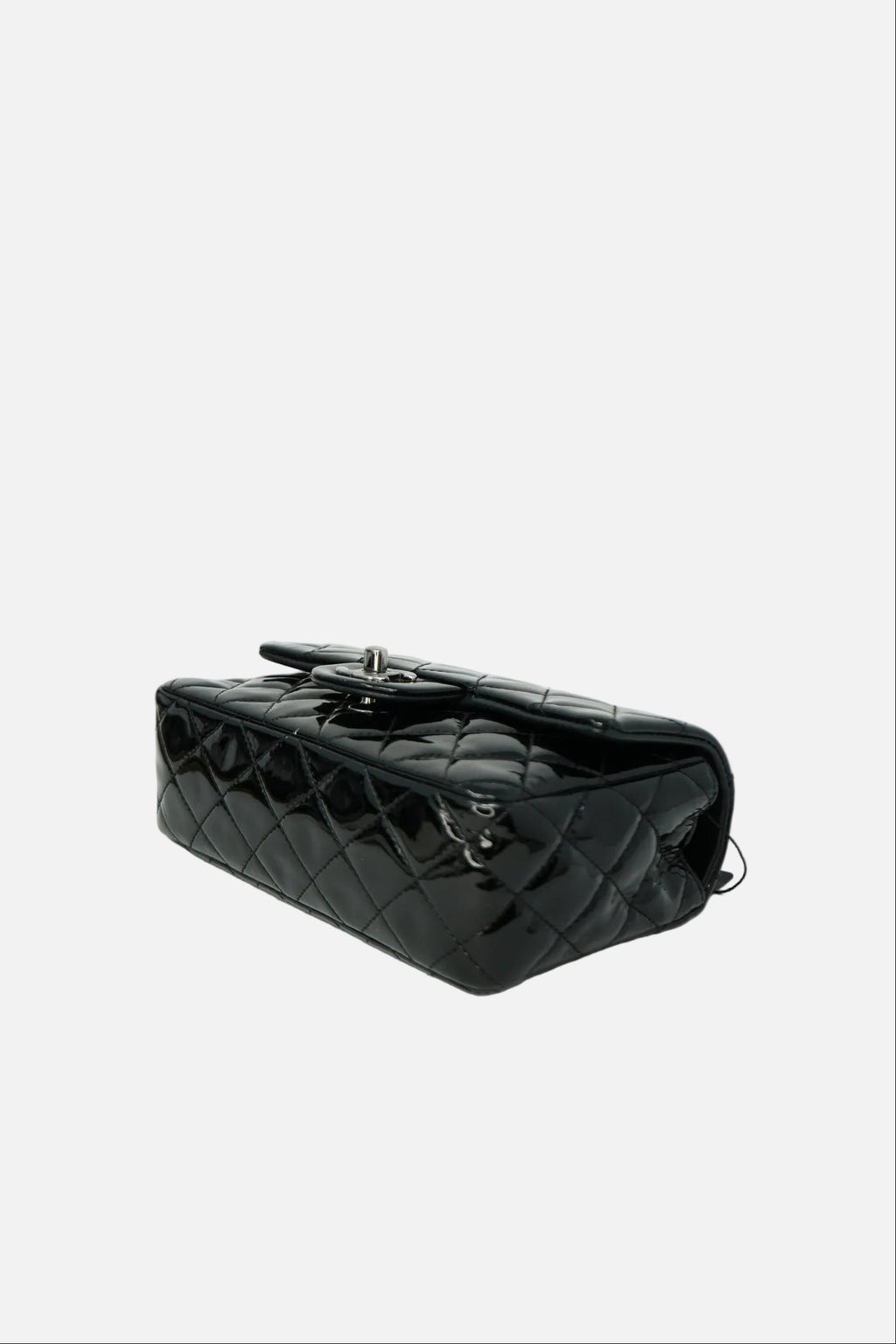 Pre-owned Chanel 2015 Patent Mini Rectangle Flap