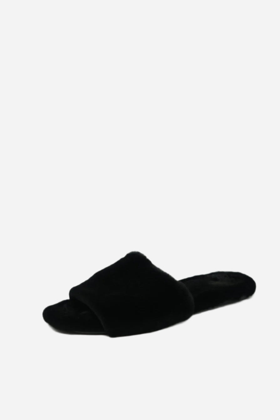 The Row Fur Slide Sandals Size 37