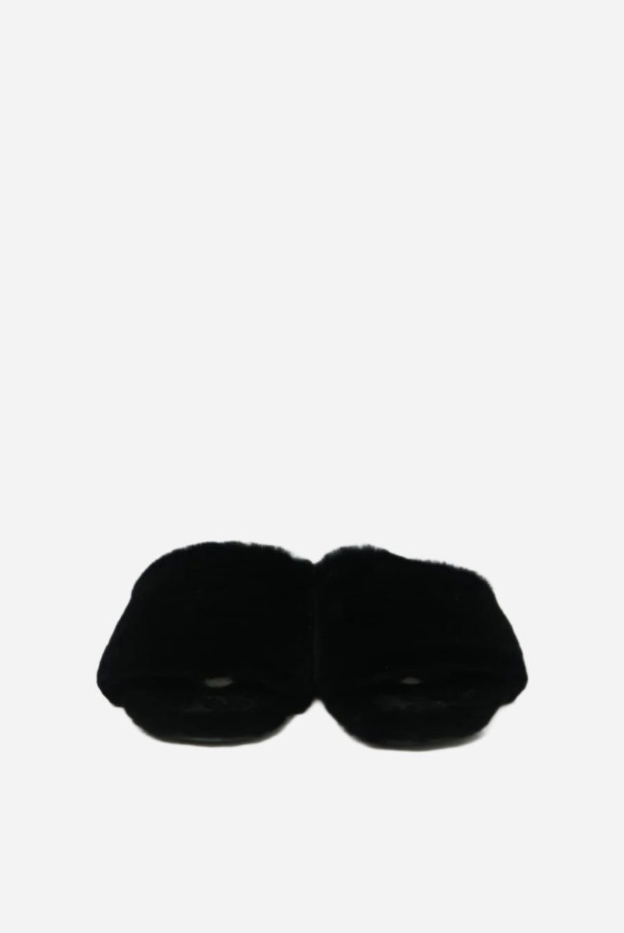 The Row Fur Slide Sandals Size 37