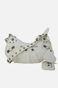 Balenciaga White Leather Le Cagole XS Shoulder Bag