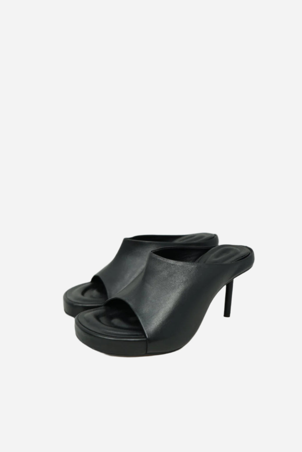Jacquemus Black Leather Les Mules Nuvola