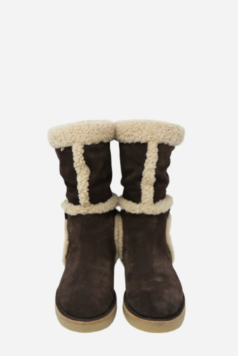 Louis Vuitton Brown Leather Snow Boots Size 38