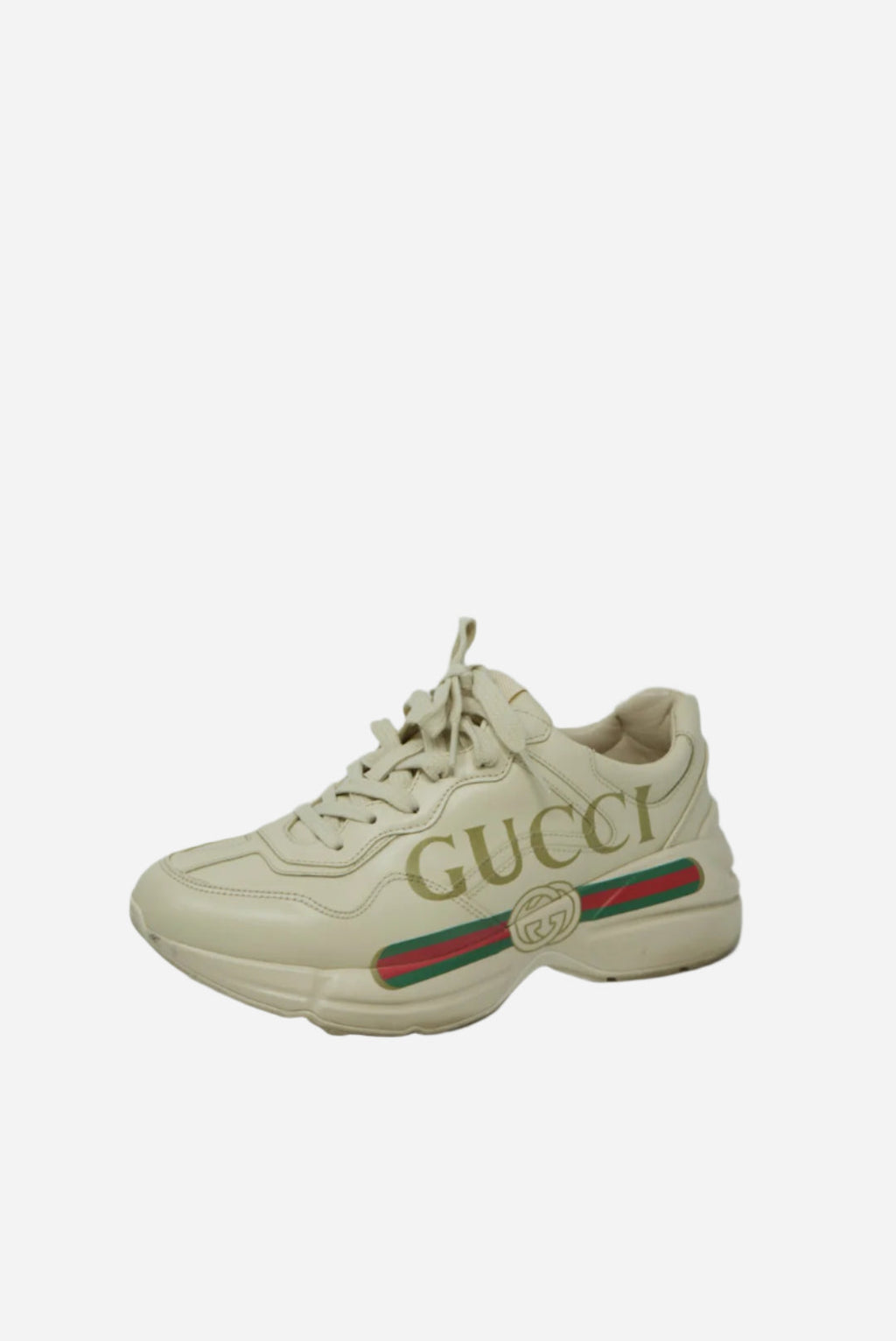 Gucci Calfskin Logo Sneakers Size 38