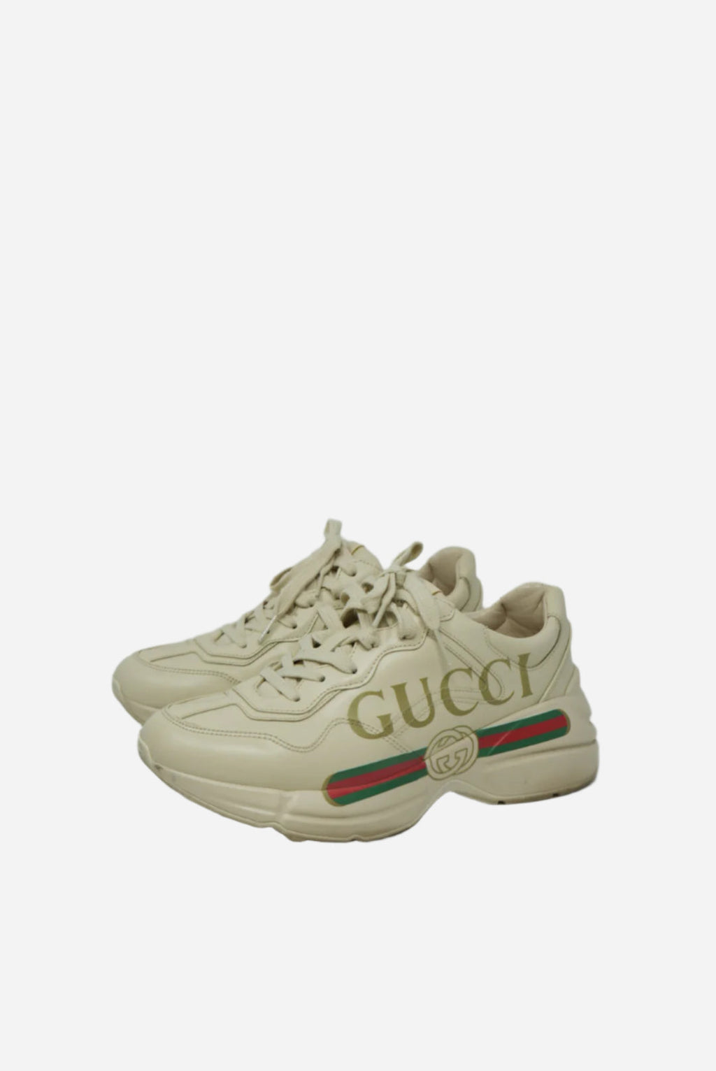 Gucci Calfskin Logo Sneakers Size 38
