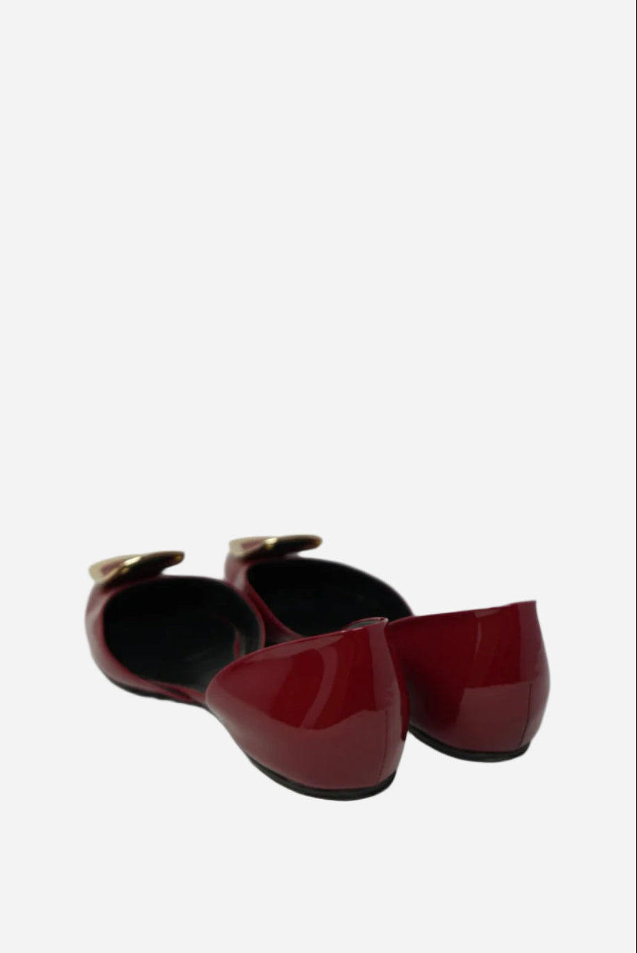 Roger Vivier Red Patent Ballet Flats Size 39